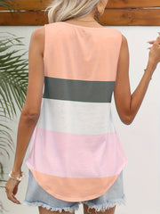 Feather Print Ruched Square Neck Tank Top Summer Women's Clothing