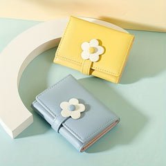 Kids Cartoon Flower Wallet Colorful Short Coin Purse