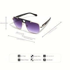Men's Square Frame Sunglasses Unisex Steampunk UV Protection Glasses
