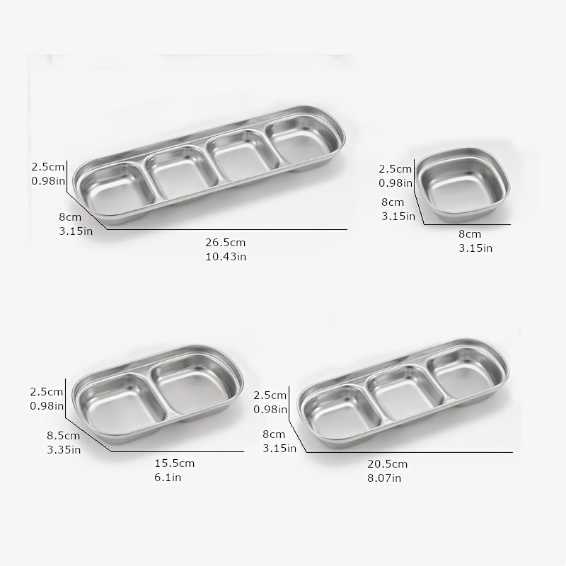 1pc Stainless Steel Seasoning Dish for Home Outdoor Camping