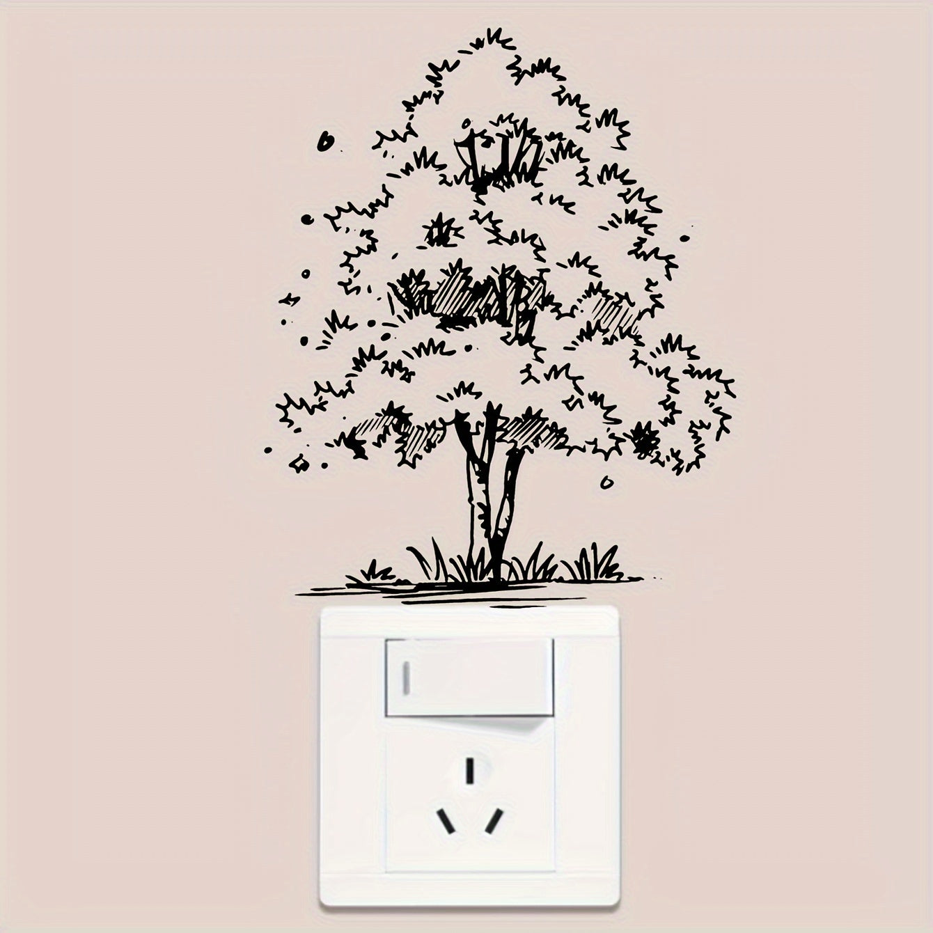 Tree Cartoon Decorative Switch Sticker Wall Decal