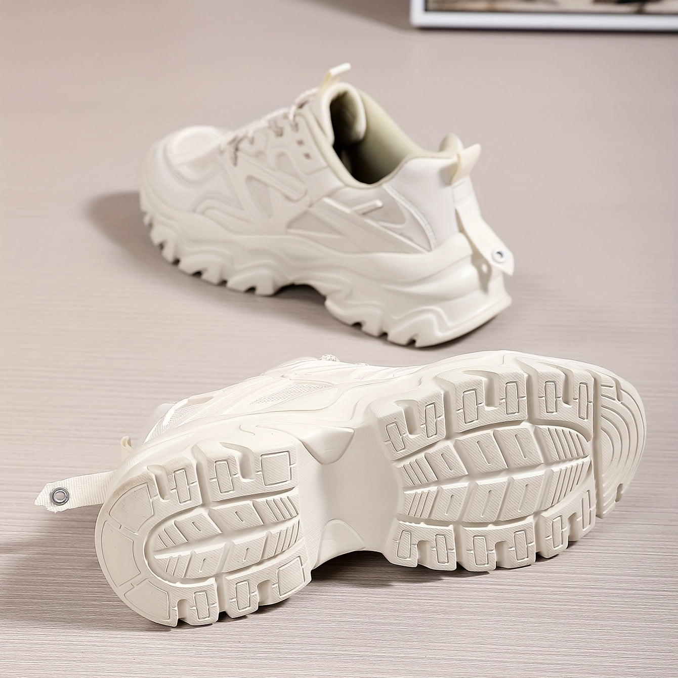 Women's Platform Sports Shoes Mesh Breathable Lace Up Sneakers