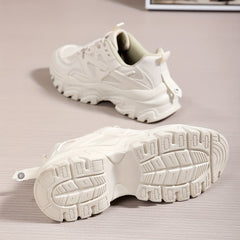Women's Platform Sports Shoes Mesh Breathable Lace Up Sneakers