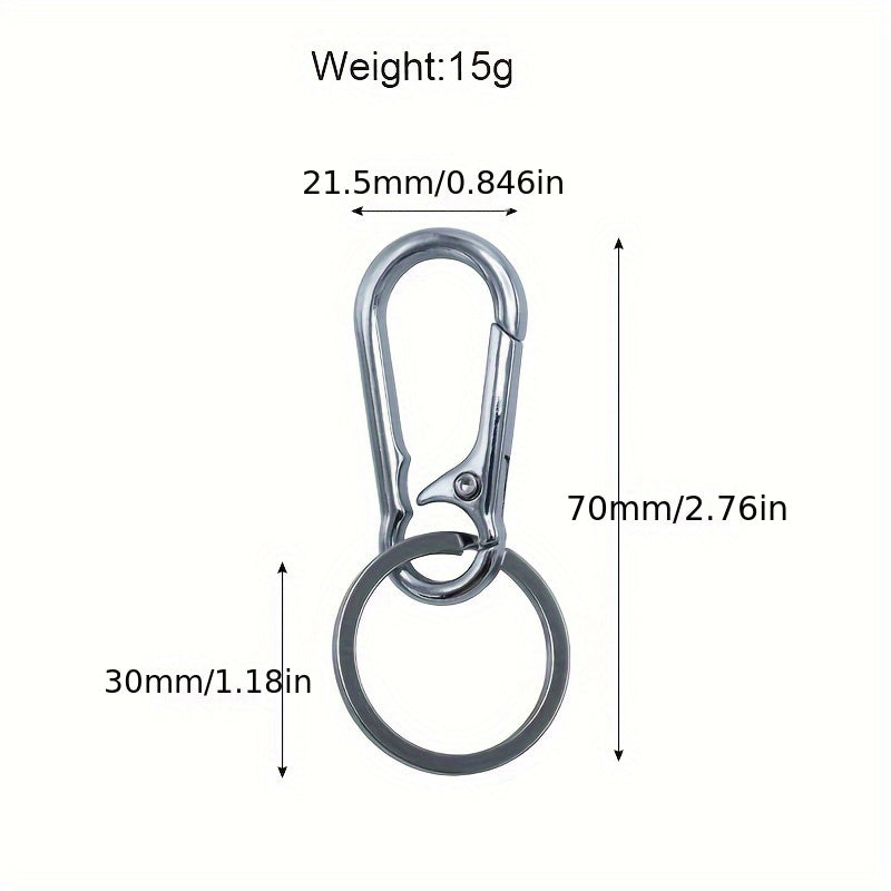 Metal Keychain For Men And Women Anti Lost Key Chain Keyring Buckle