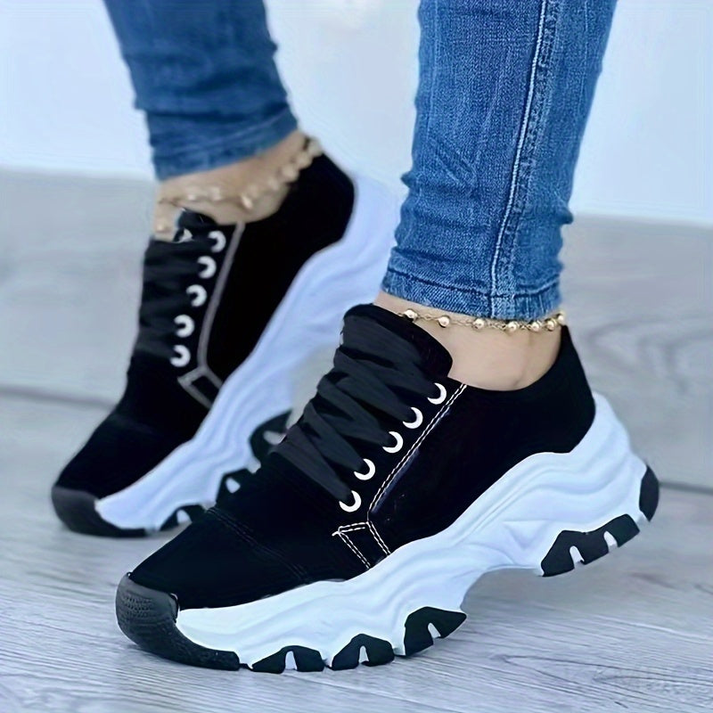 Thick Sole Shock Absorption Heighten Sneakers