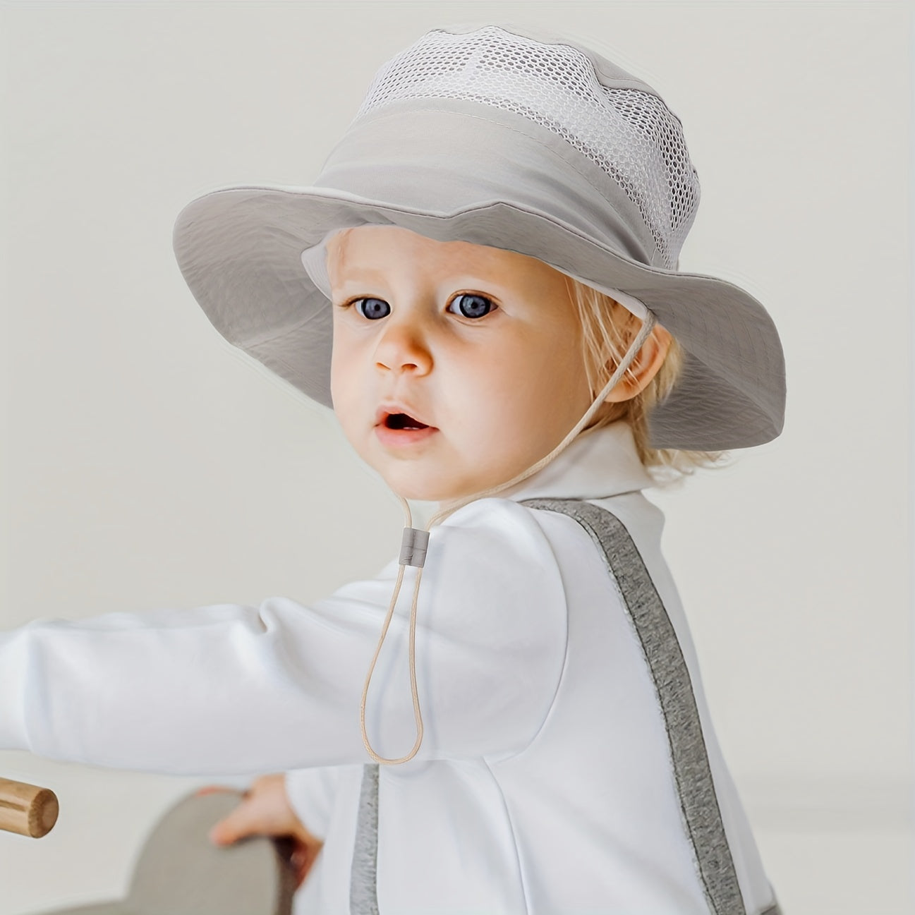 Baby Mesh Fisherman Hat Wide Brim Sunscreen