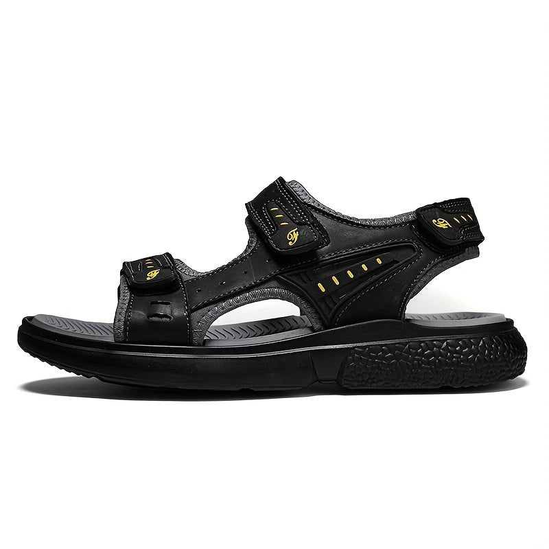Men's Open Toe Strap Sandals Hook Loop Fastener Anti Skid Soft Sole