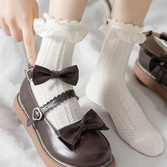 6 Pairs 3D Ruffle Socks Women's Stockings Hosiery