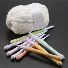 8pcs Crochet Silicone Handle Knitting Tools for Beginners Supplies