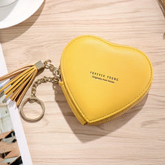 Heart Coin Purse Keychain Letter Charm Key Ring Bag Car Charm Earphone Accessory