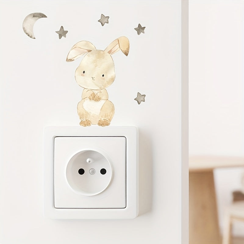 6pcs Animal Switch Stickers Kids Room Decoration