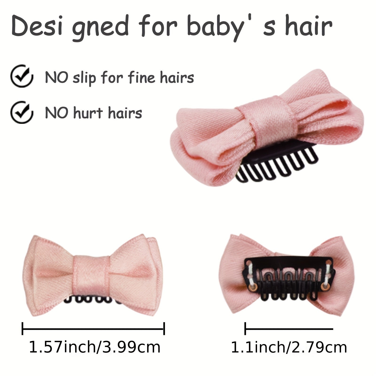 16pcs Bow Hair Clips for Baby Girls