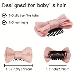 16pcs Bow Hair Clips for Baby Girls