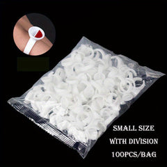 100pcs Makeup Glue Rings Nail Art Tattoo Glue Rings Eyelash Extension Rings