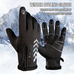 1Pair Waterproof Non-slip Touch Screen Gloves for Outdoor Activities