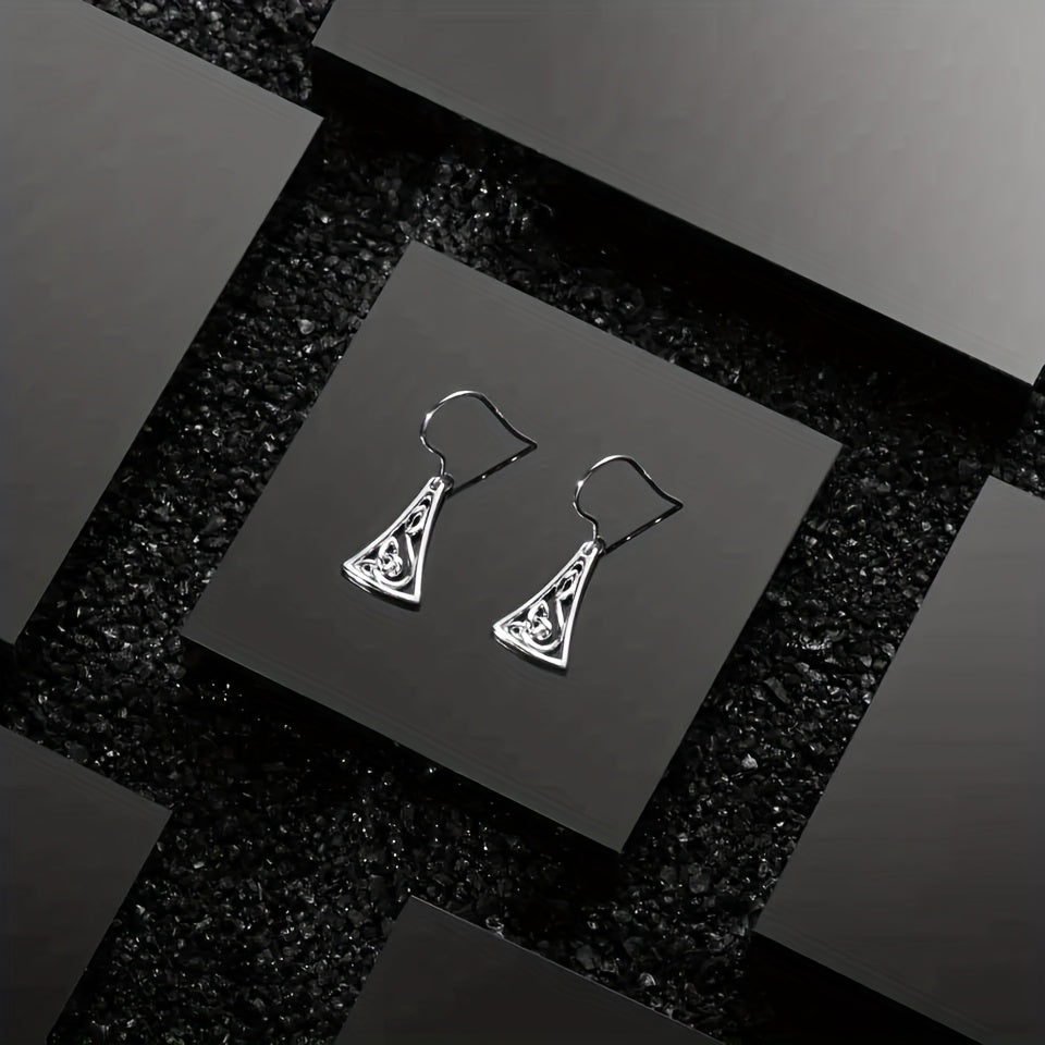 925 Sterling Silver Dainty Knot Drop Earrings