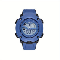 Round Electronic Sports Watch With Dual Display