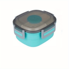 Double Layer Salad Box Sealed Leakproof Food Container Microwave Safe