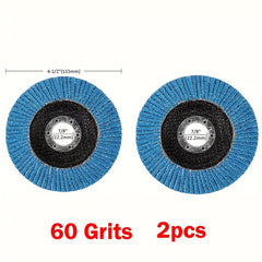 10pcs Flap Discs 40 60 80 120 Grit 4.5 X 7/8 Inch Zirconia Grinding Wheel