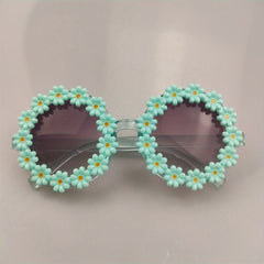 Flower Decor Frame Sun Protection Sunglasses for Kids