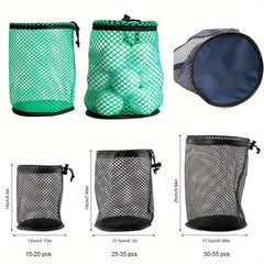Portable Golf Mesh Bag Ball Holder Drawstring Lightweight Outdoor Travel Cam