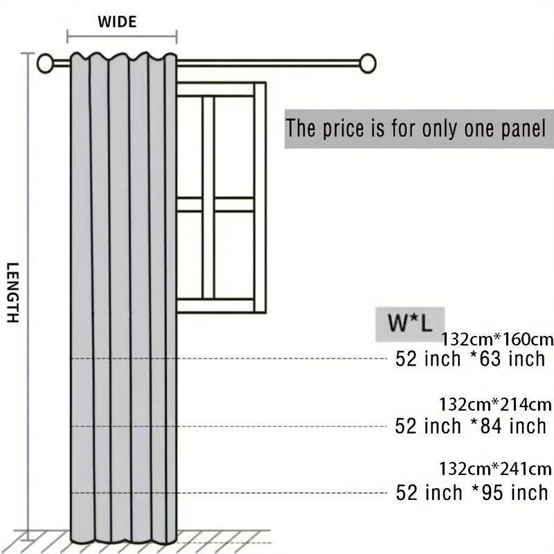 Grid Sheer Curtain Grommet Top Window Curtain for Home Decor