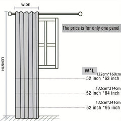 Grid Sheer Curtain Grommet Top Window Curtain for Home Decor