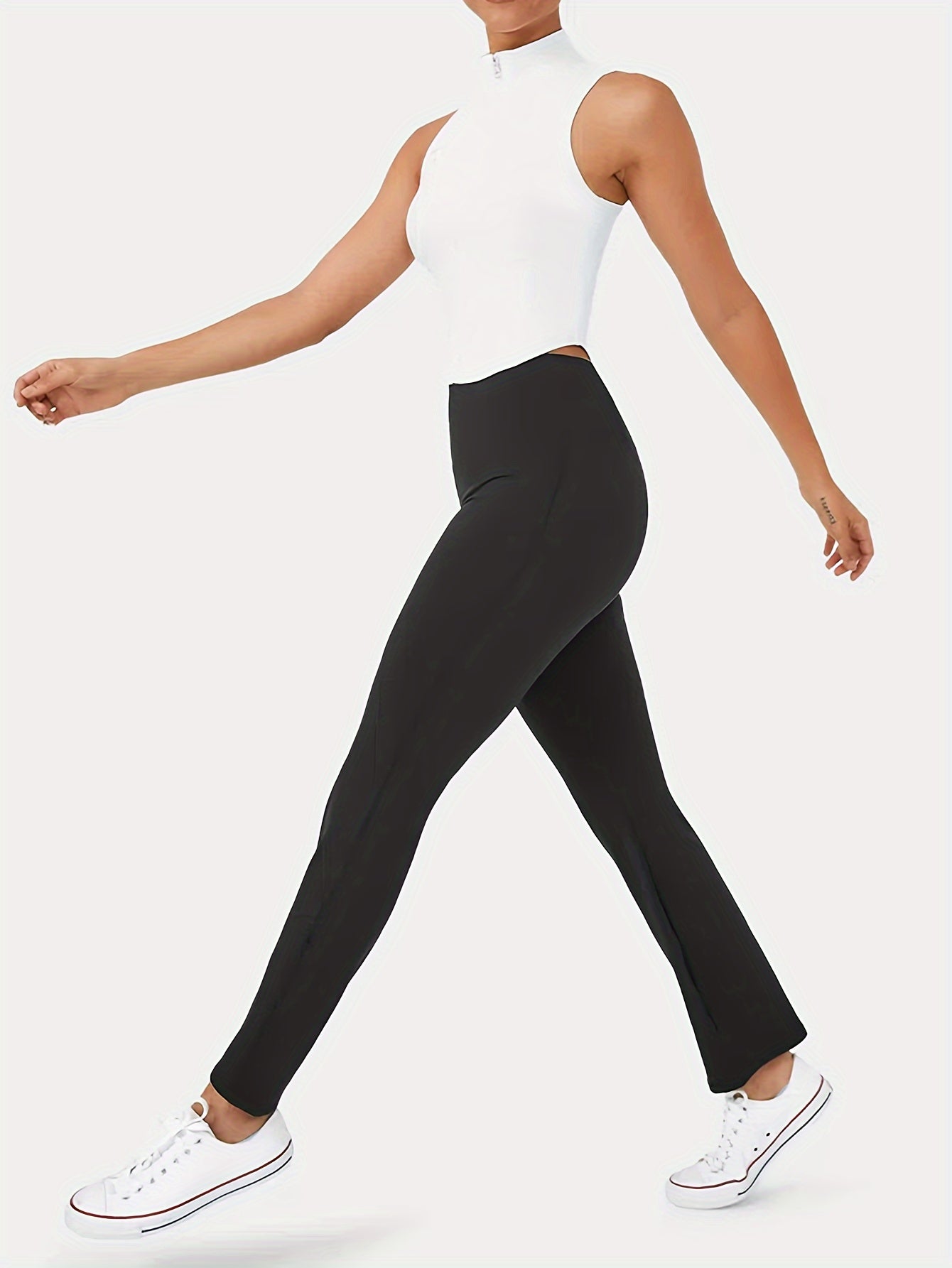 Solid Zipper Sleeveless Tank Top for Women