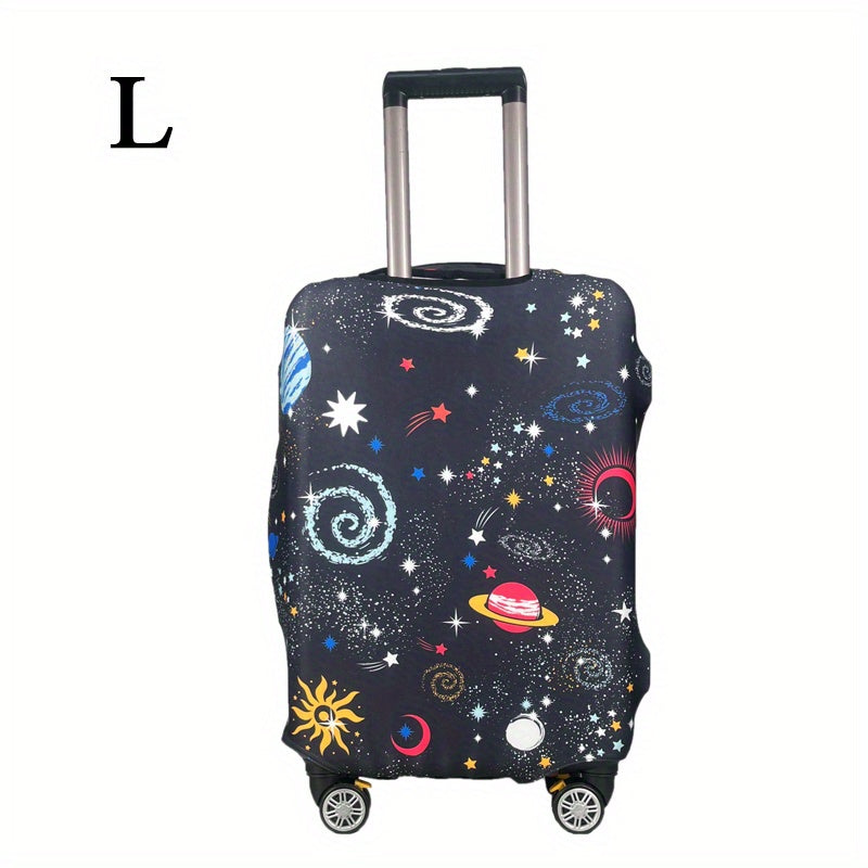 Space Pattern Luggage Case Cover Elastic Protector Travel