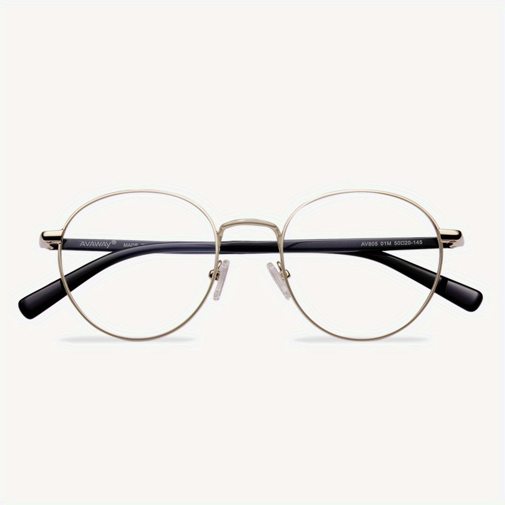 Men's Light Block Round Frame Glasses