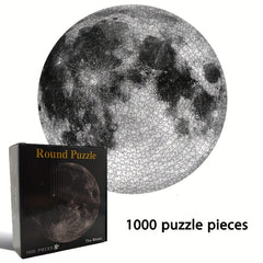 1000pcs Earth & Moon Puzzle 2D Flat Jigsaw for Adults Space Theme Toy