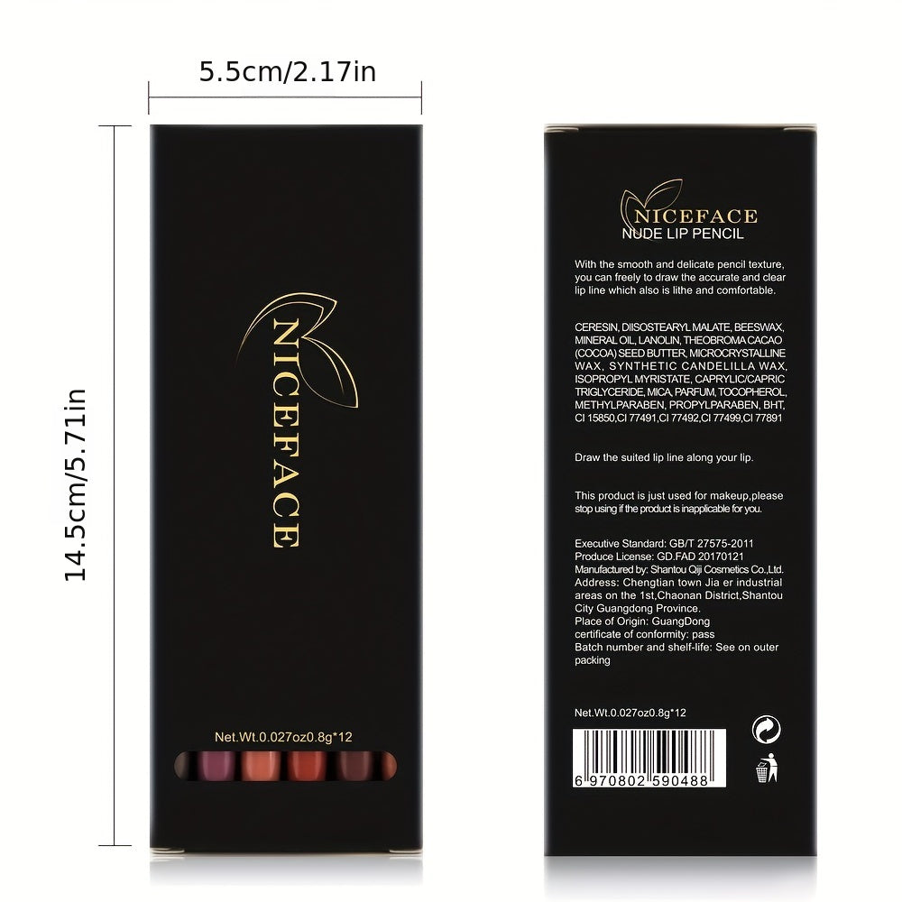 Matte Waterproof Lip Liner Pen Nude Contouring Makeup Stick