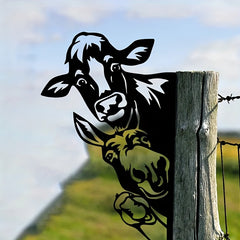 Farm Animal Silhouette Wall Decor for Rustic Outdoor Spaces