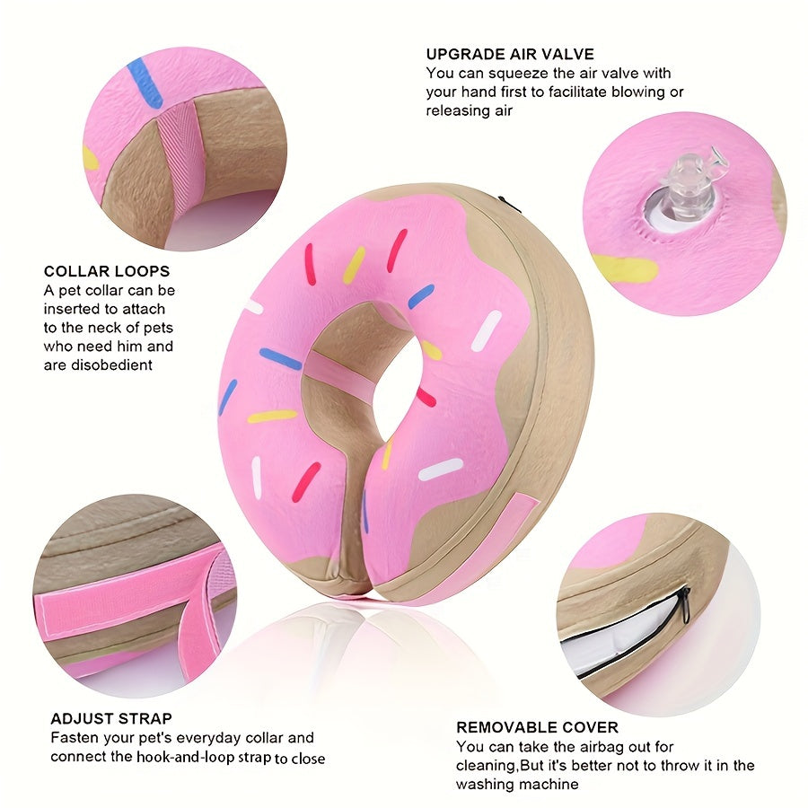 Inflatable Dog Cone Collar Post Surgery Recovery Soft E Collar for Dogs Cats