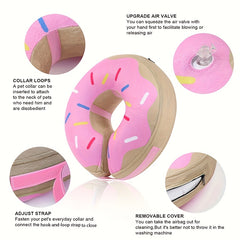 Inflatable Dog Cone Collar Post Surgery Recovery Soft E Collar for Dogs Cats