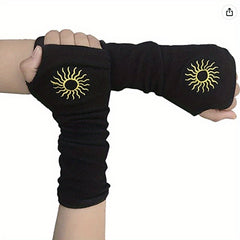 Pattern Print Arm Sleeves UV Protection Bohemian Gloves