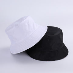 Polyester Cotton Double Sided Bucket Hat Unisex Sun Protection DIY Foldable Hat