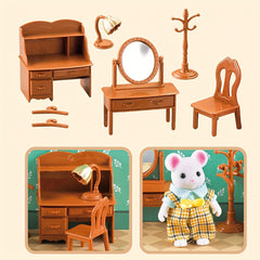 Forest Animal Family Doll Home Furniture 1 12 Mini Toy For Girl Doll Accessories