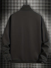 Men's Solid Sport Baseball Jacket Casual Coat Spring Autumn