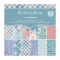 12pcs Vintage Flower Pattern Paper 6 6in DIY Scrapbook Material