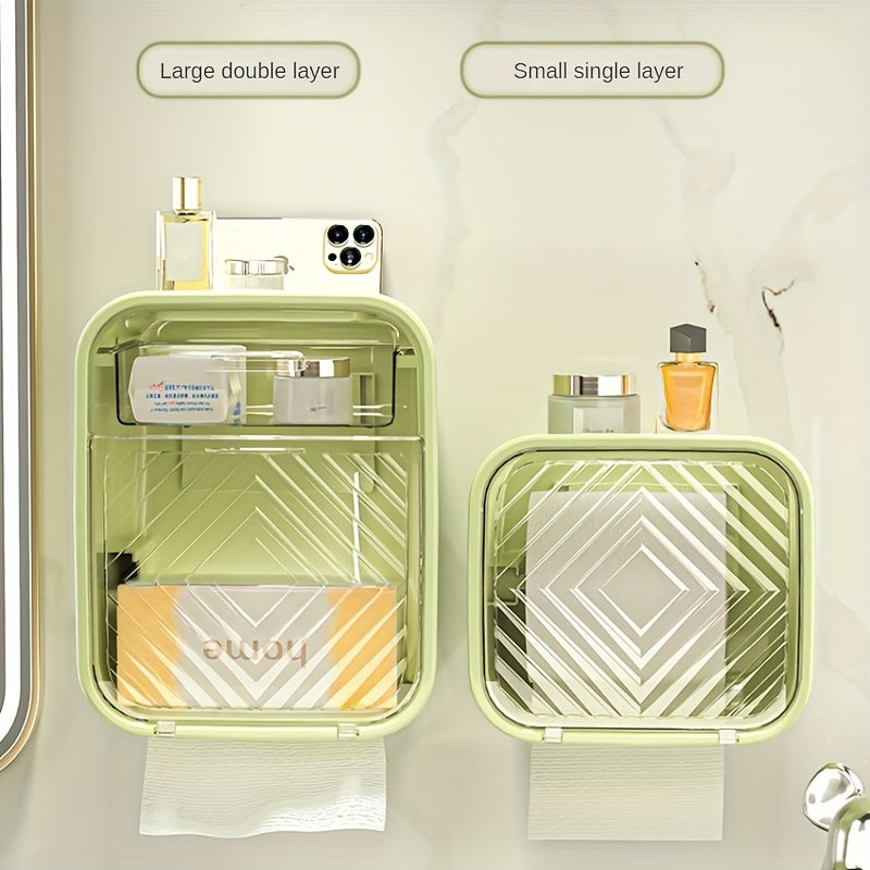 Wall Mounted Tissue Box with Waterproof Protection for Bathroom