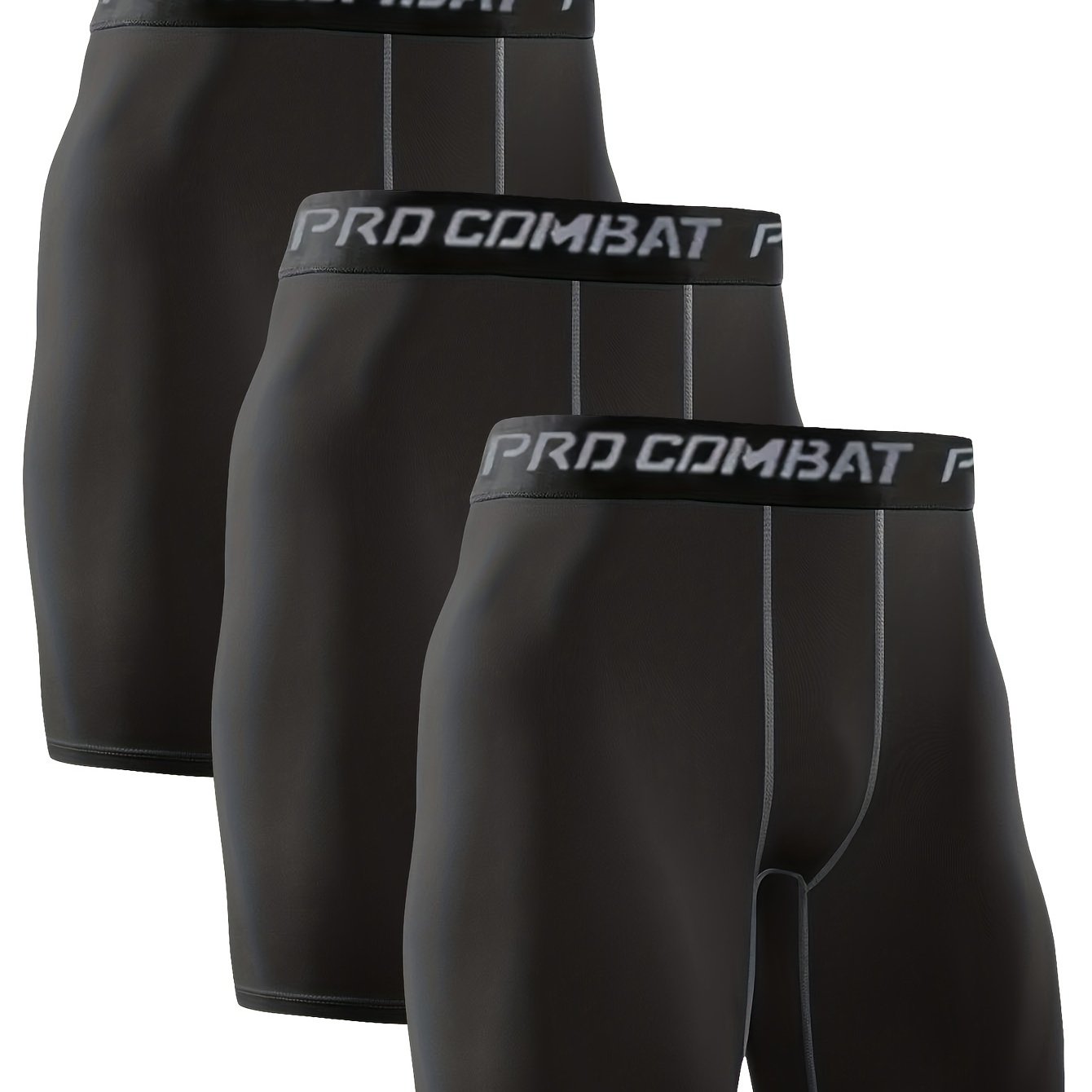 Men's Quick Drying Compression Sports Boxer Shorts - Breathable Stretch Shorts