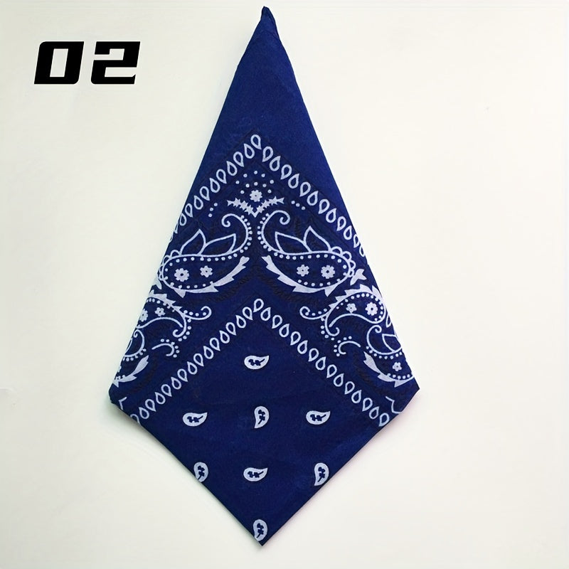 Paisley Print Bandana Vintage Head Scarf Neckerchief Cowboy Cowgirl Head Wrap