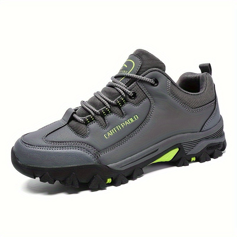 Men's Low Top Hiking Boots Comfy Non Slip Lace Up Shoes For Outdoor