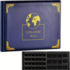 Coin Collection Holder Book 300 Pockets Storage Case Album 20-38mm Coins