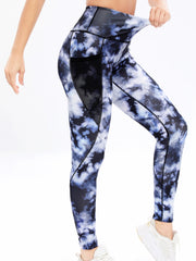 Tie Dye Yoga Pants Slim Fit With Pocket Leggings Activewear