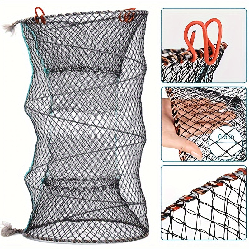 Foldable Fishing Net Shrimps Crabs Trap Cage Outdoor Tackle