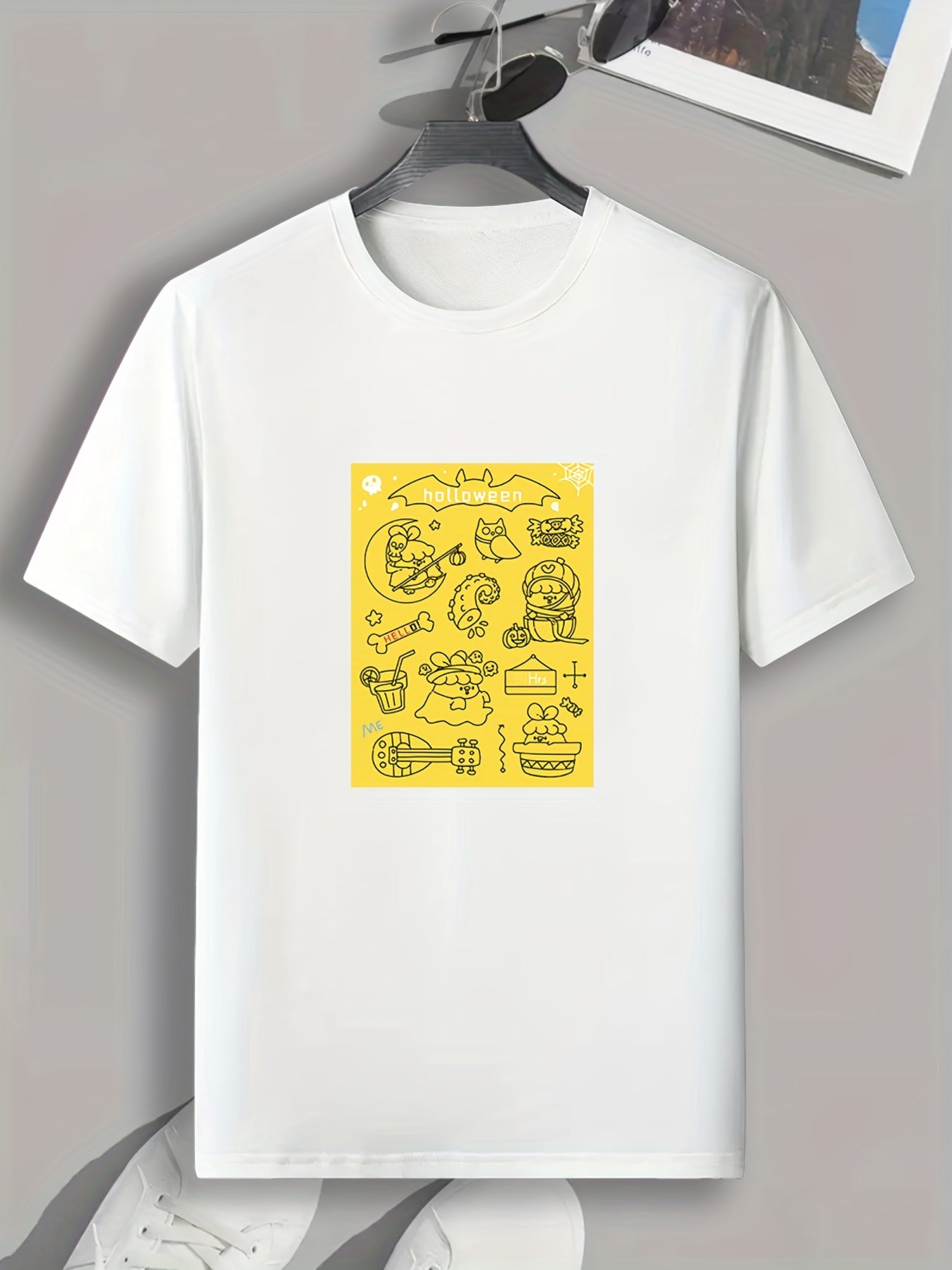 Men's Halloween Style Pattern T shirt Active Tee