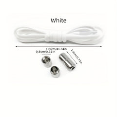 Elastic Stretch Lazy Shoelaces Alloy Metal Capsule Tie Shoe Buckles