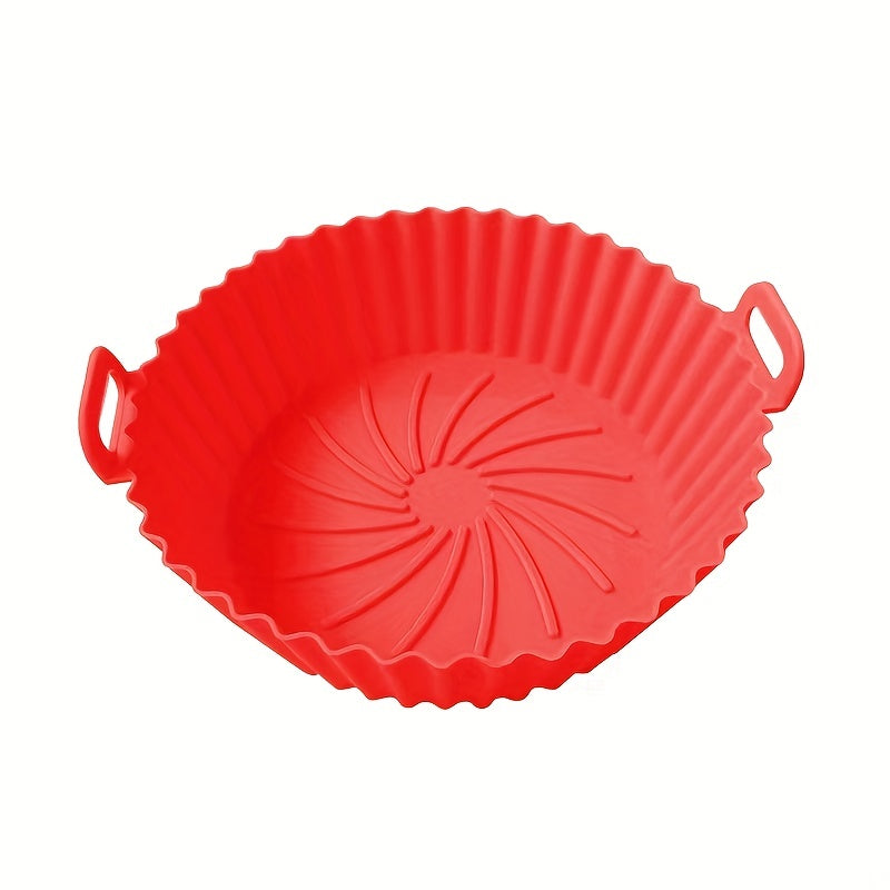 Silicone Air Fryer Liner 16cm Round Reusable Baking Tray Oven Accessories